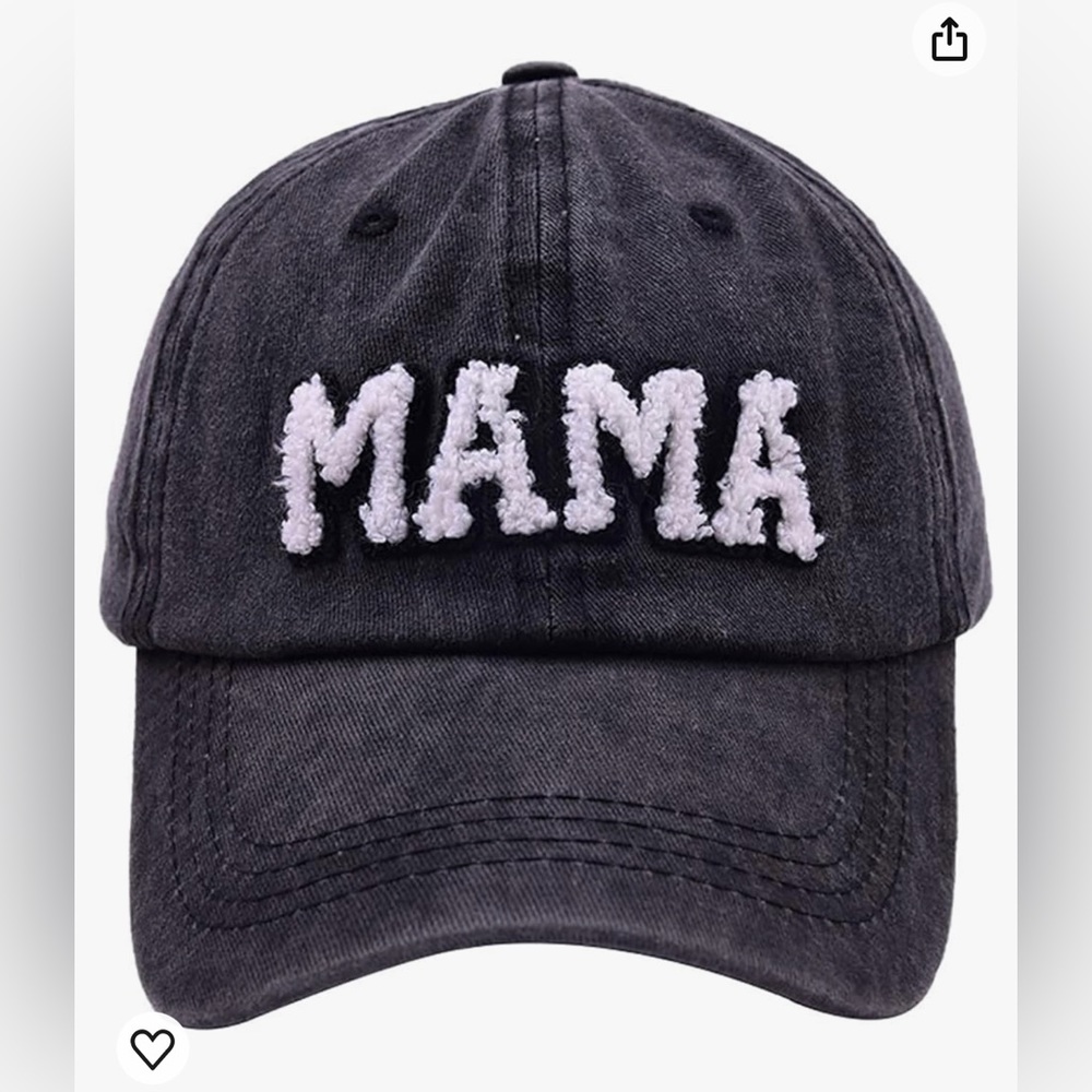 New Mama Hat for Women - Adjustable Baseball Cap - Black Acid Wash